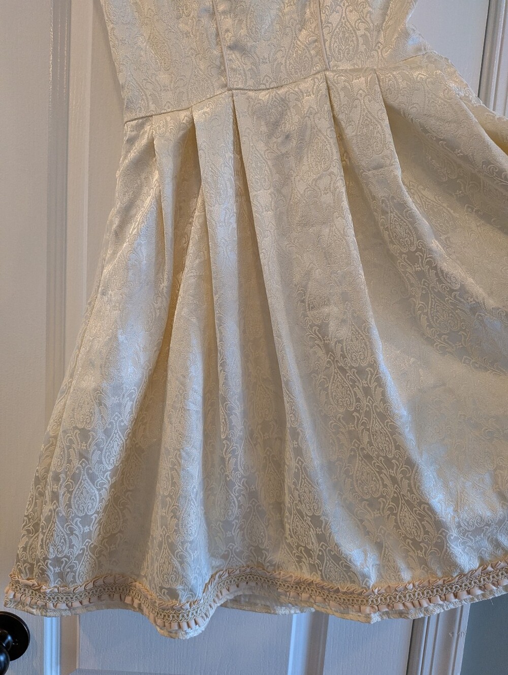 Scarlett Darkness Drindl Dress Floral Oktoberfest Cosplay Beer Maid Cream Size M - Picture 10 of 16
